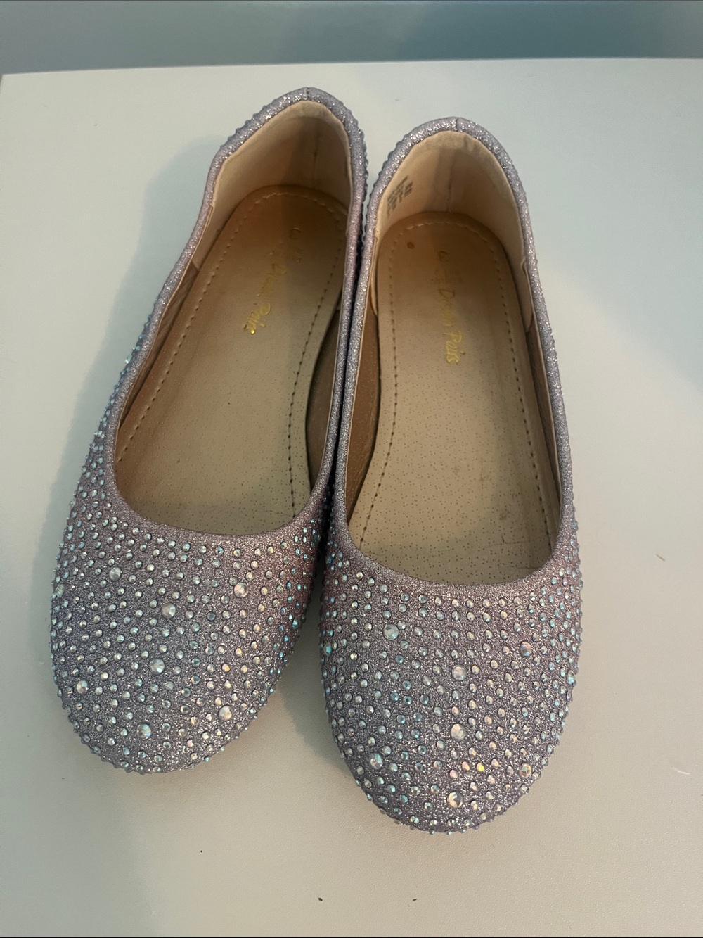 Sparkle Rhinestone Pink Kids Ballet Flats